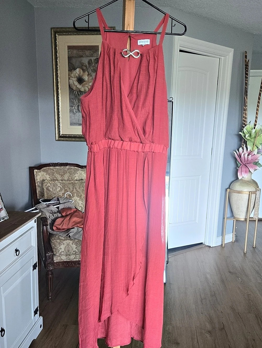 Luxology Pink Maxi Dress Like New - Picture 1 of 6